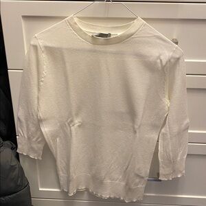 Vince Classic White Knit Top